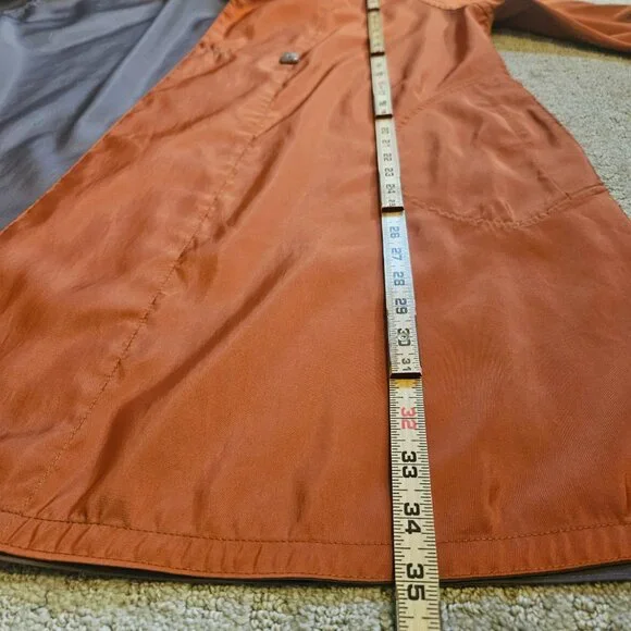 Mycra Pac Donatella Reversible Rain Jacket Hood Brown/Orange SZ 0-Petite US 6-8 - Picture 13 of 16